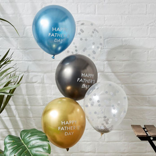 Picture of HAPPY FATHERS DAY BALLOON CLUSTER 5 PACK